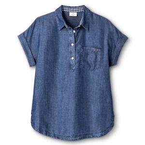 Chambray top: Vineyard Vines for Target. 3X